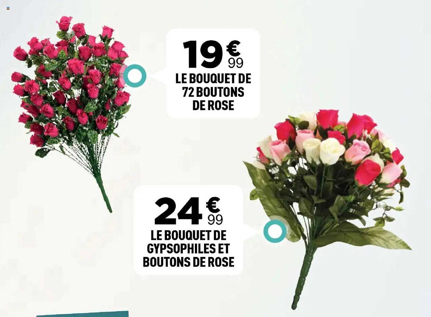 LE BOUQUET DE 72 BOUTONS DE ROSE