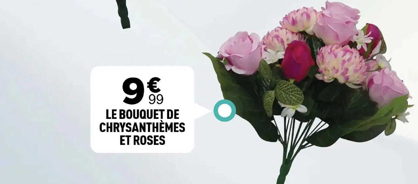 LE BOUQUET DE CHRYSANTHÈMES ET ROSES