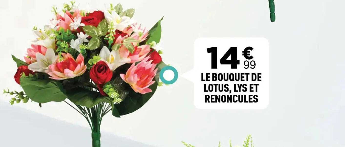 LE BOUQUET DE LOTUS, LYS ET RENONCULES