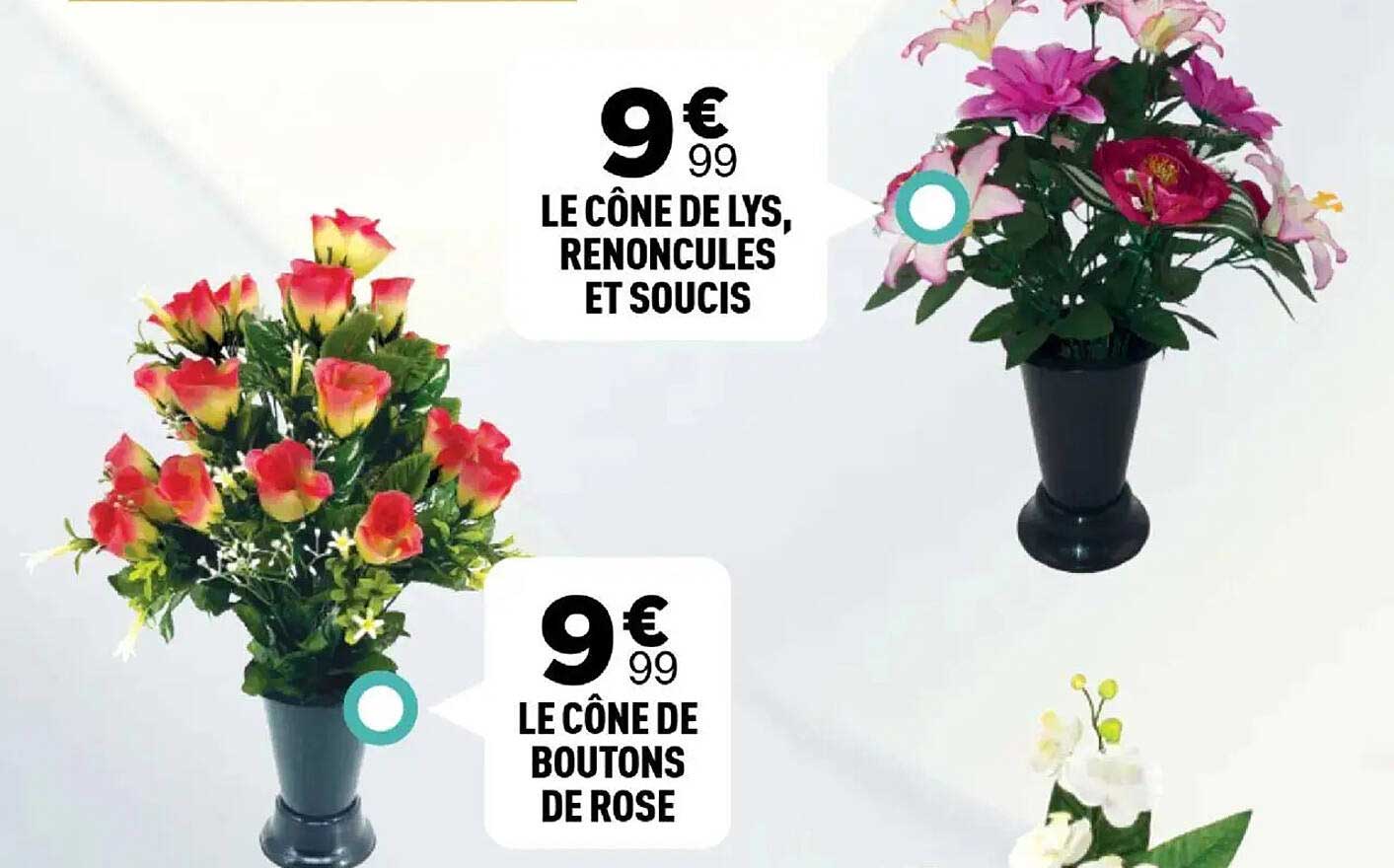 LE CÔNE DE LYS, RENONCULLES ET SOUCIS