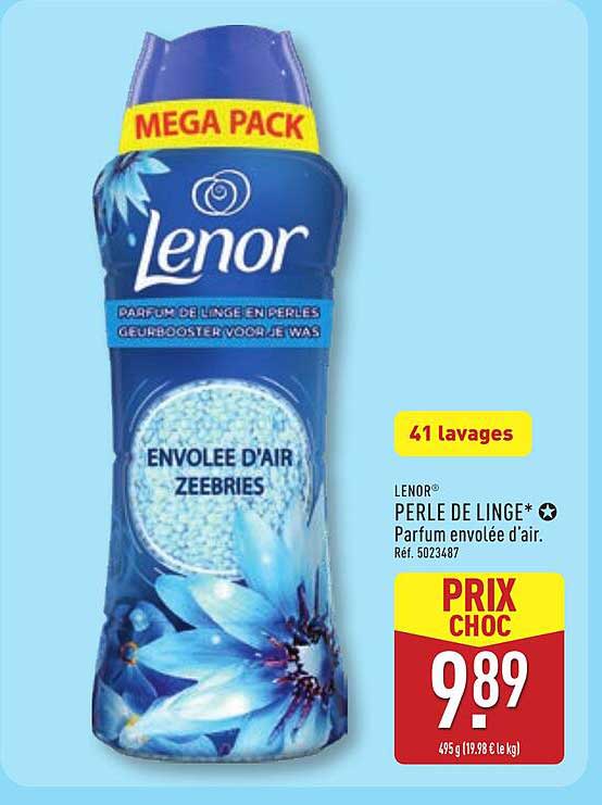 LENOR® PERLE DE LINGE* ENVOLEE D'AIR ZEBRIES