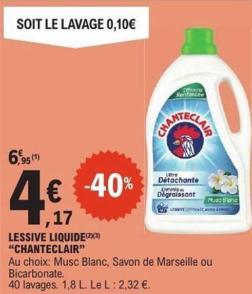LESSIVE LIQUIDE "CHANTECLAIR"