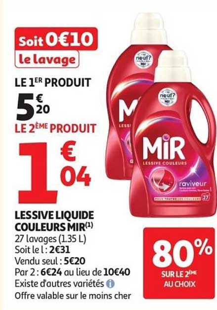 LESSIVE LIQUIDE COULEURS MIR
