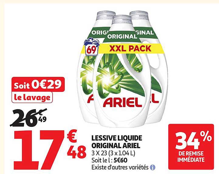 LESSIVE LIQUIDE ORIGINAL ARIEL