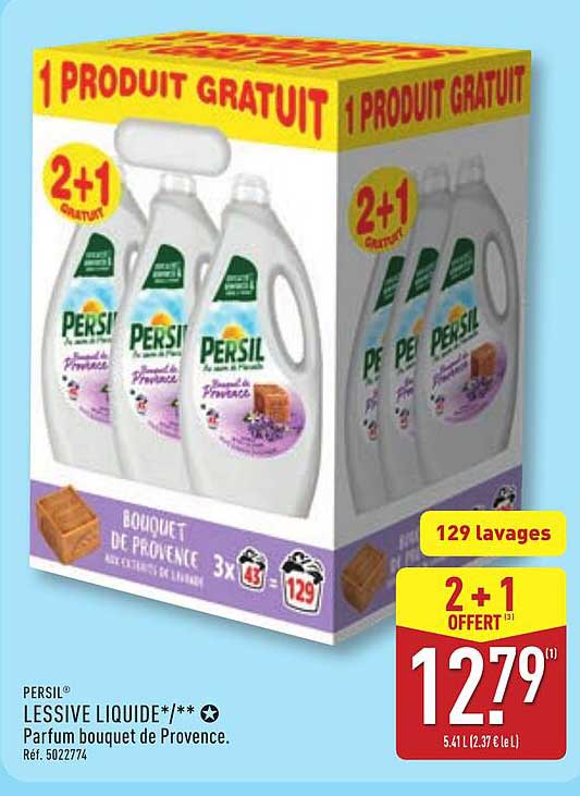 Lessive liquide Persil bouquet de Provence - 2 + 1 offert