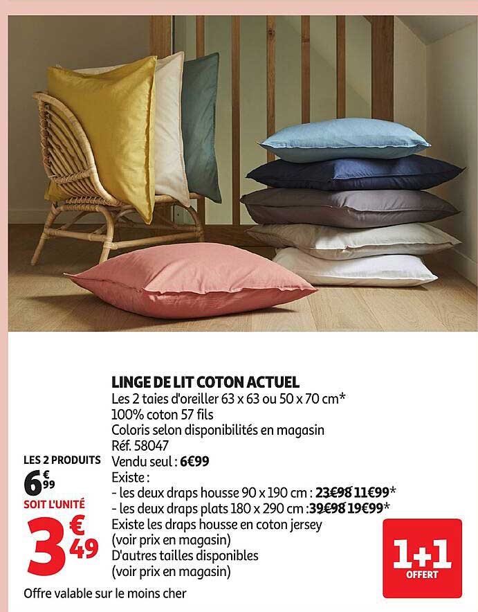 LINGE DE LIT COTON ACTUEL