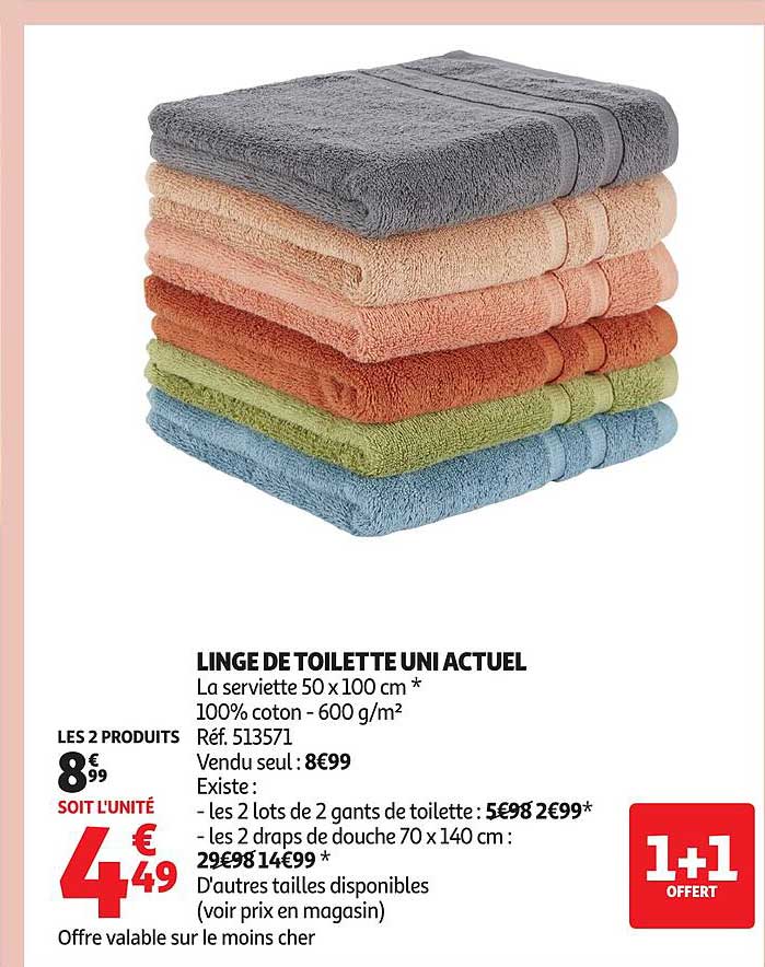 LINGE DE TOILETTE UNI ACTUEL