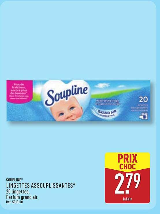 LINGETTES ASSOUPLISSANTES SOUPLINE