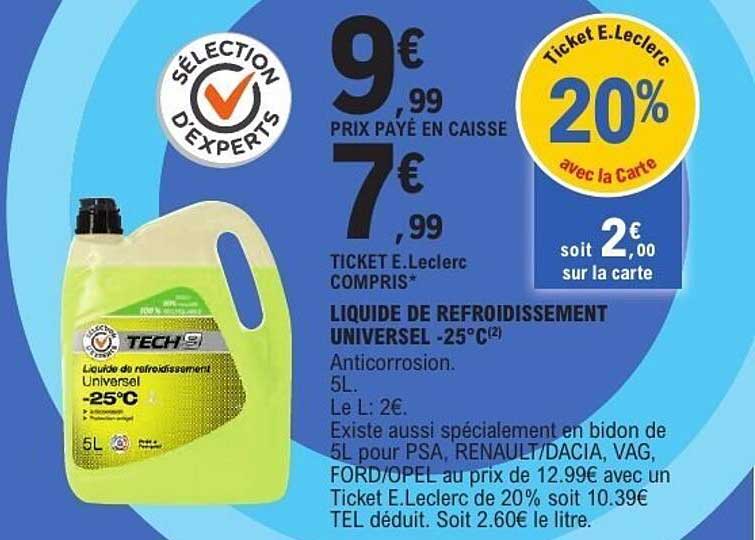 LIQUIDE DE REFROIDISSEMENT UNIVERSEL -25°C