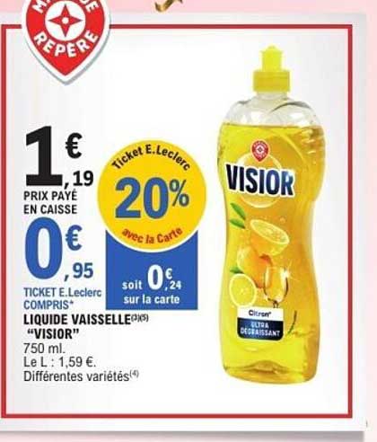 LIQUIDE VAISSELLE “VISIOR” 750 ml