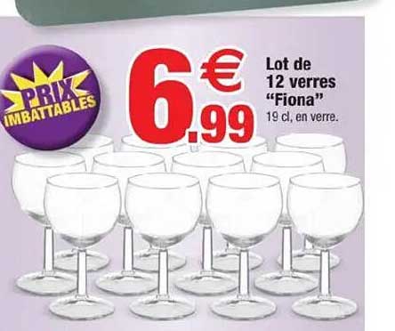 Lot de 12 verres "Fiona"