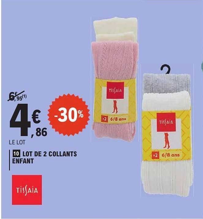 LOT DE 2 COLLANTS ENFANT