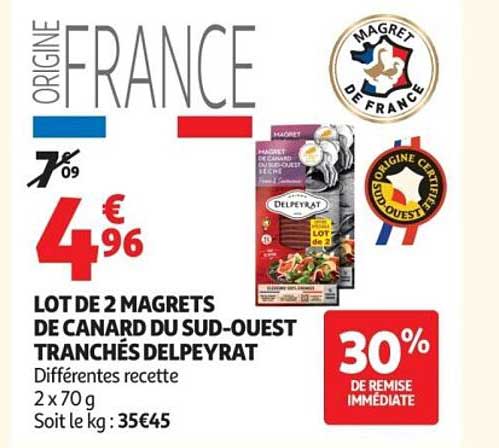 LOT DE 2 MAGRETS DE CANARD DU SUD-OUEST TRANCHÉS DELPEYRAT