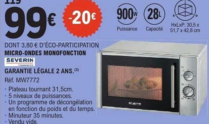 MICRO-ONDES MONOFONCTION SEVERIN