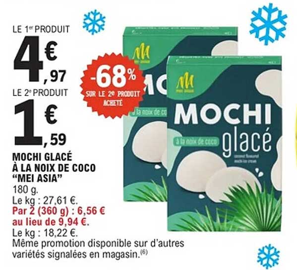 MOCHI GLACÉ À LA NOIX DE COCO "MEI ASIA"