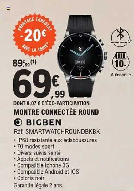 MONTRE CONNECTÉE ROUND