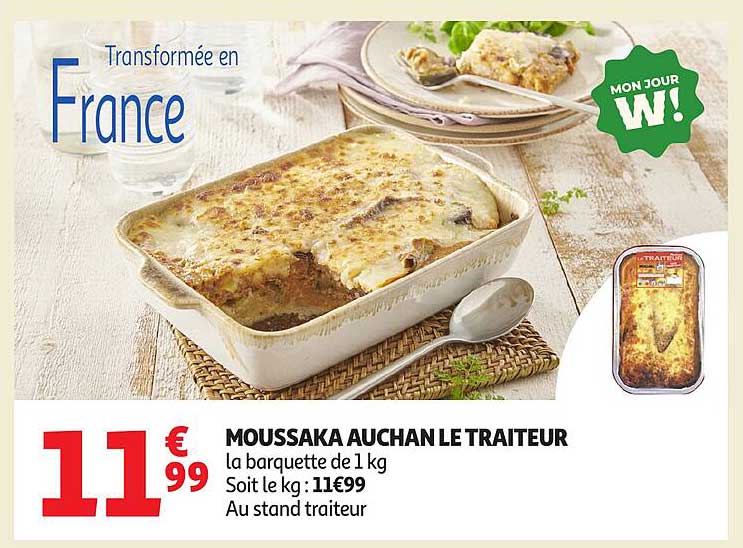 MOUSSAKA AUCHAN LE TRAITEUR