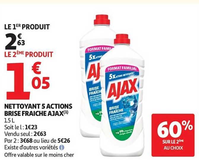 NETTOYANT 5 ACTIONS BRISE FRAICHE AJAX
