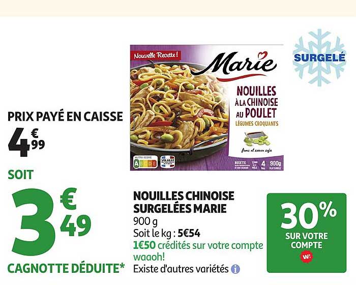 NOUILLES CHINOISE SURGELÉES MARIE