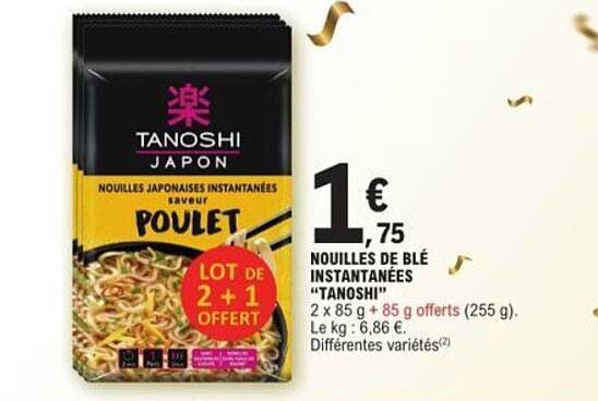 NOUILLES DE BLÉ INSTANTANÉES “TANOSHI”