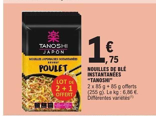 NOUILLES DE BLÉ INSTANTANÉES “TANOSHI”