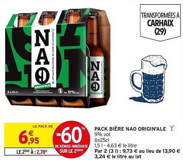 PACK BIÈRE NAO ORIGIN'ALE