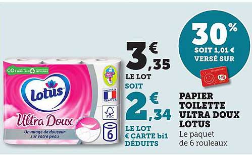 Papier Toilette Ultra Doux Lotus