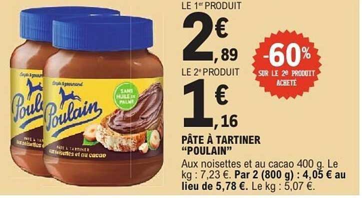 PÂTE À TARTINER "POULAINS"