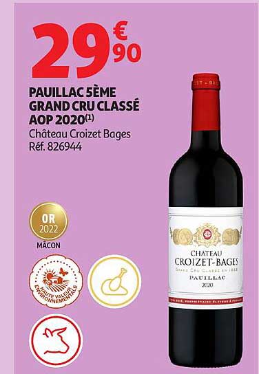 PAUILLAC 5ÈME GRAND CRU CLASSÉ AOP 2020