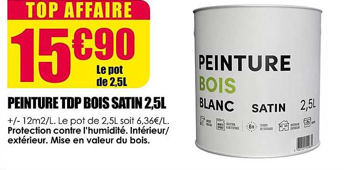PEINTURE TDP BOIS SATIN 2,5L
