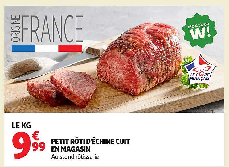 PETIT RÔTI D'ÉCHINE CUIT EN MAGASIN