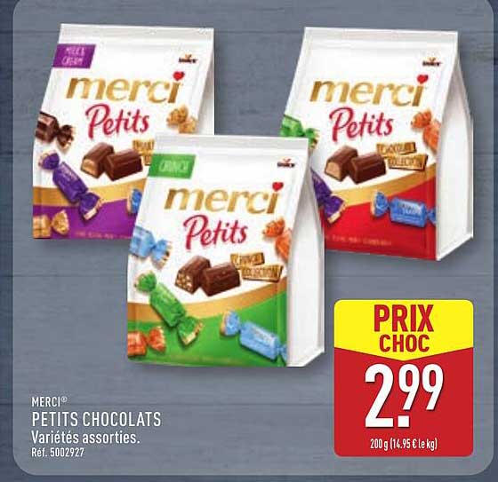 PETITS CHOCOLATS Variétés assorties.