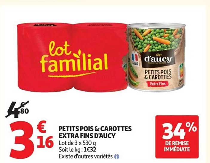 PETITS POIS & CAROTTES EXTRA FINS D’AUCY