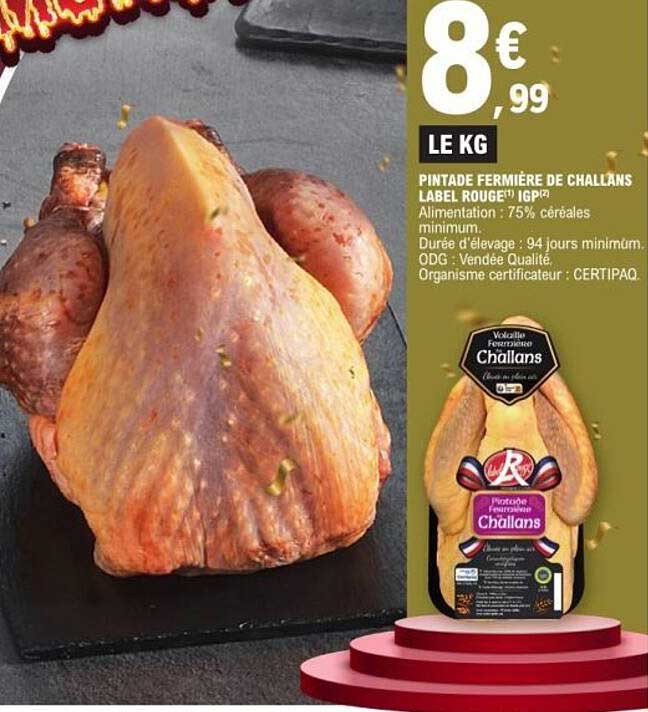 PINTADE FERMIÈRE DE CHALLANS LABEL ROUGE