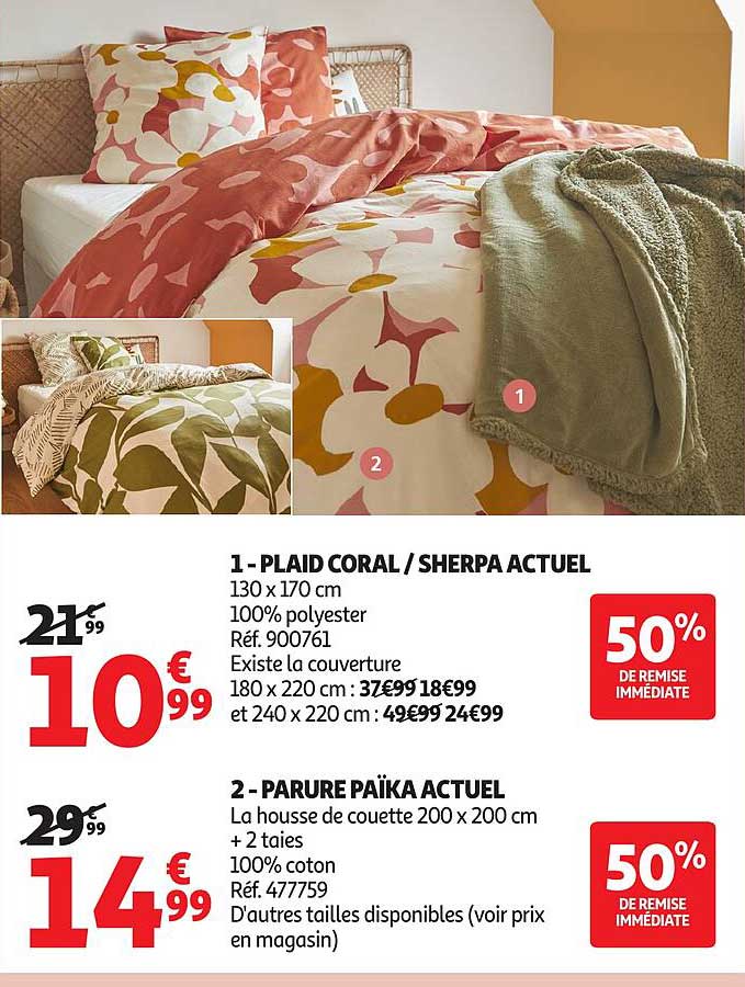 PLAID CORAL / SHERPA ACTUEL