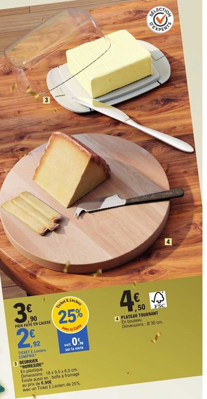 Plateau tournant en bouleau - 4,50€