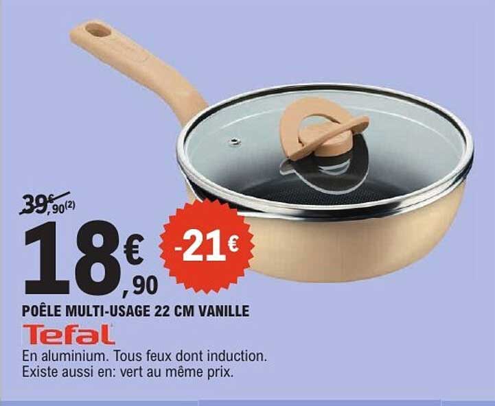 POÊLE MULTI-USAGE 22 CM VANILLE