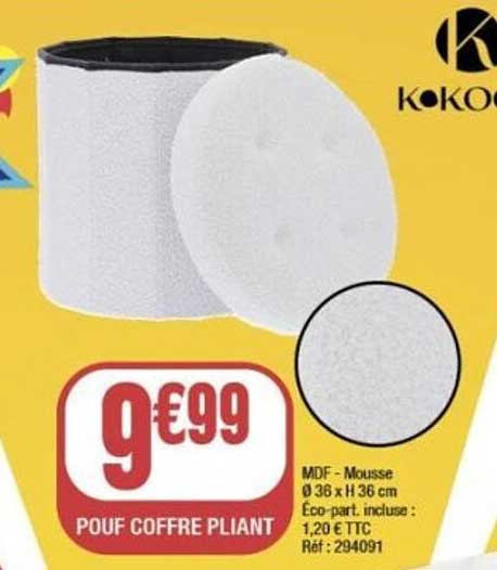POUF COFFRE PLIANT