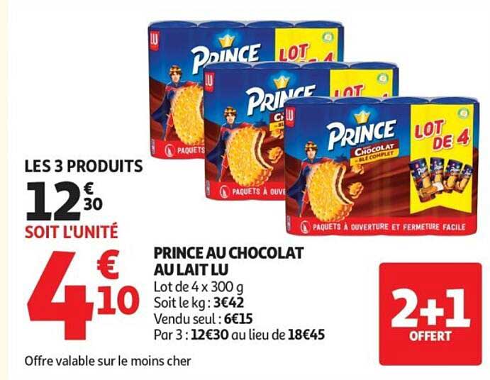 PRINCE AU CHOCOLAT AU LAIT LU