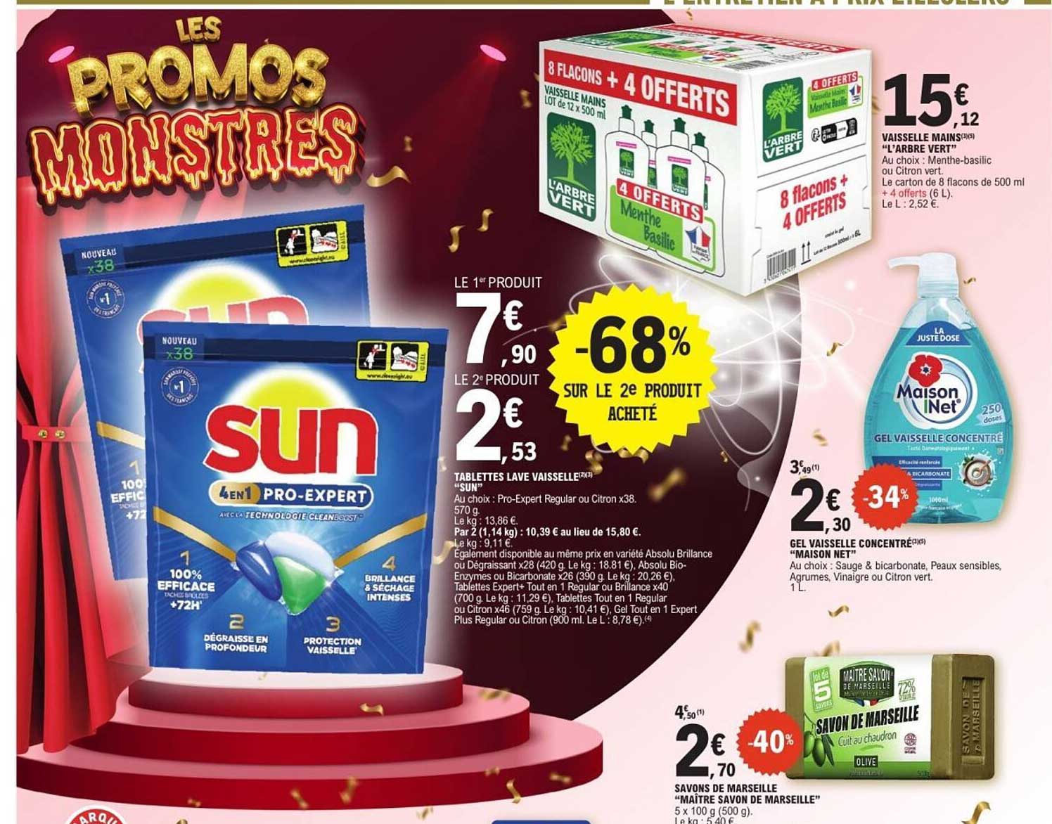 Promotions Monstre E.Leclerc - Vaisselle et Gel Lavant