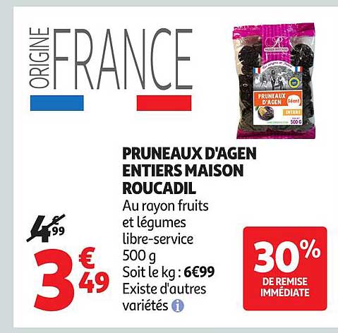 PRUNEAUX D'AGEN ENTIERS MAISON ROUCADIL
