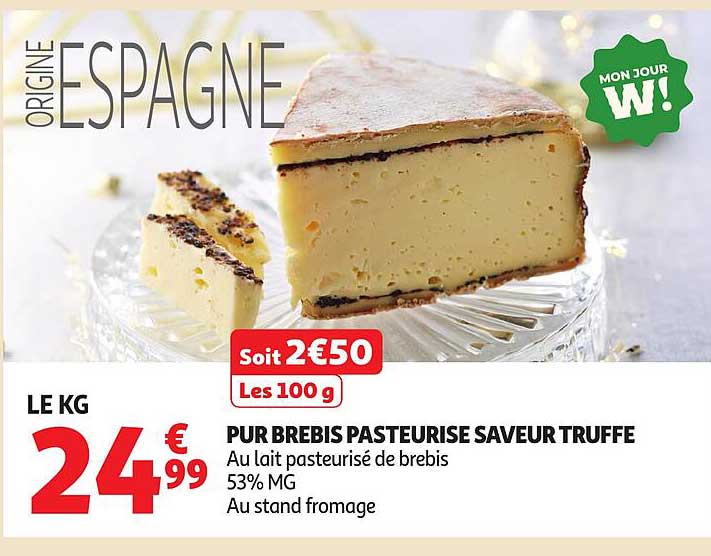 PUR BREBIS PASTEURISE SAVEUR TRUFFE