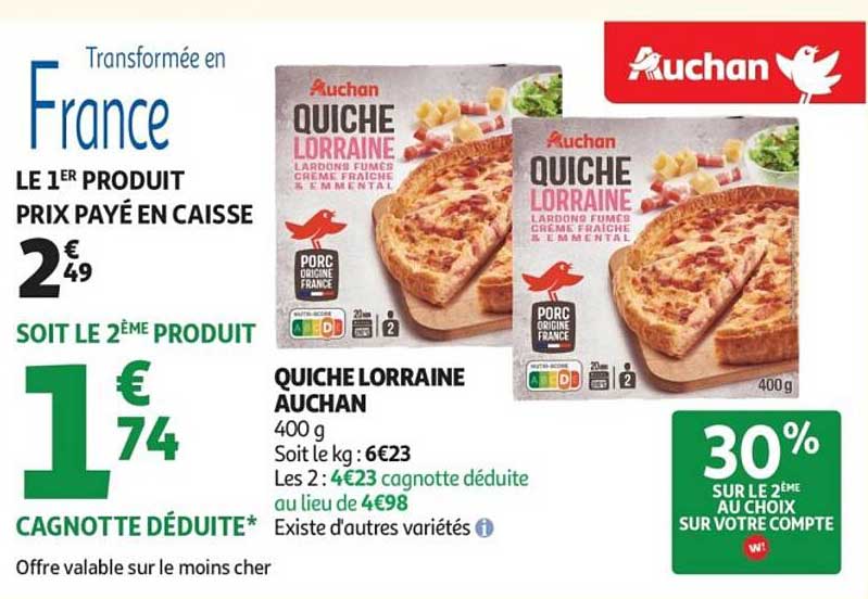 QUICHE LORRAINE AUCHAN