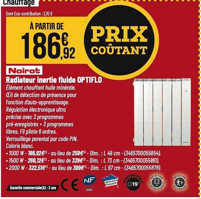 Radiateur inertie fluide OPTIFLO