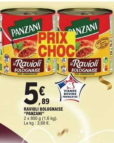 RAVIOLI BOLOGNAISE "PANZANI"