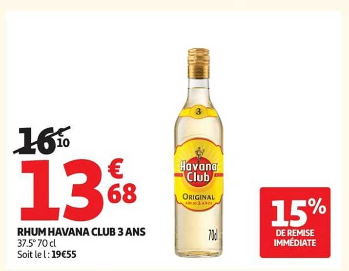 RHUM HAVANA CLUB 3 ANS