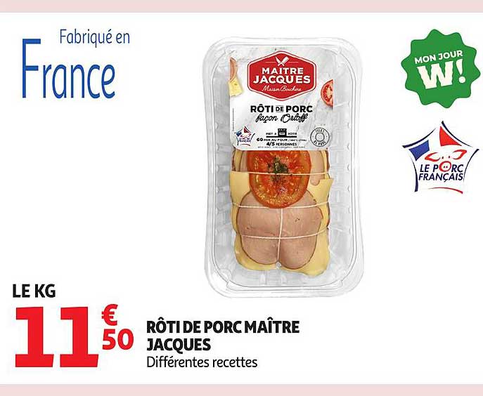 RÔTI DE PORC MAÎTRE JACQUES