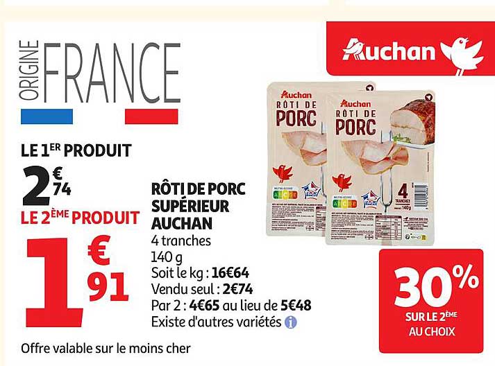 RÔTI DE PORC SUPÉRIEUR AUCHAN