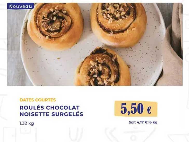 ROULÉS CHOCOLAT NOISETTE SURGELÉS