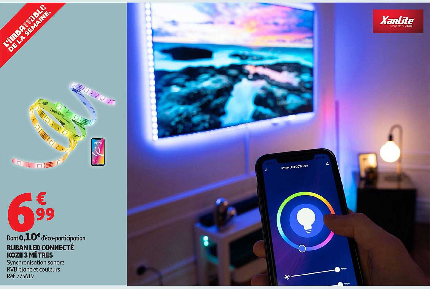 RUBAN LED CONNECTÉ KOZI 3 METRES